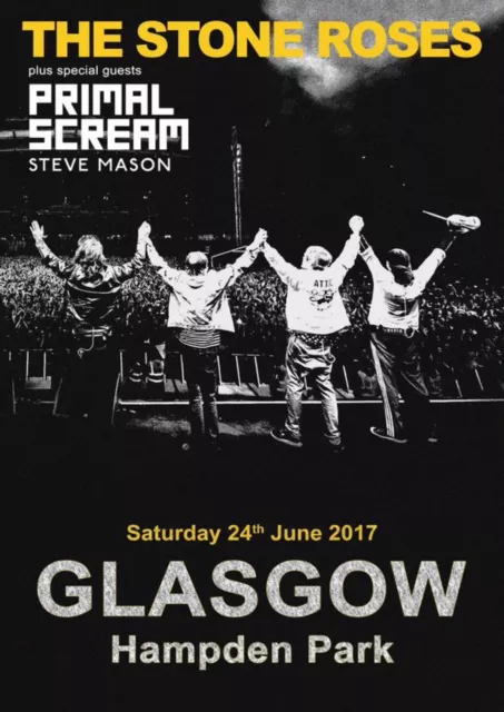 The Stone Roses A4 Print Glasgow Poster Wall Art Album CD.