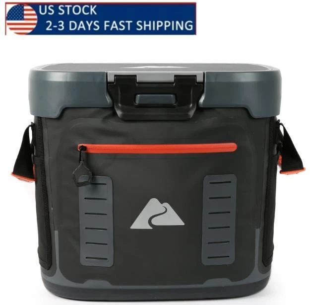 36 Can Welded Hard Sided Cooler, Gray/Black
