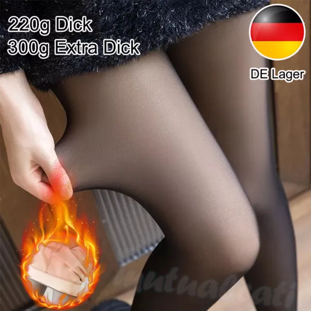 Winter Thermostrumpfhosen Damen Fleece Strumpfhose Gefütterte Strumpfhose Warme