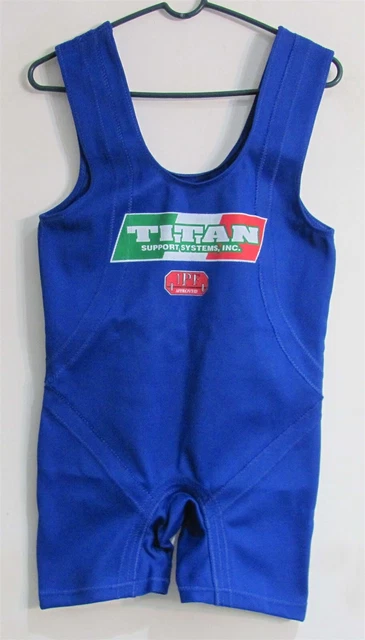 Titan Centurion Squat Suit Size 32 Blue R/S (Never Used) Titan Italian Flag Logo