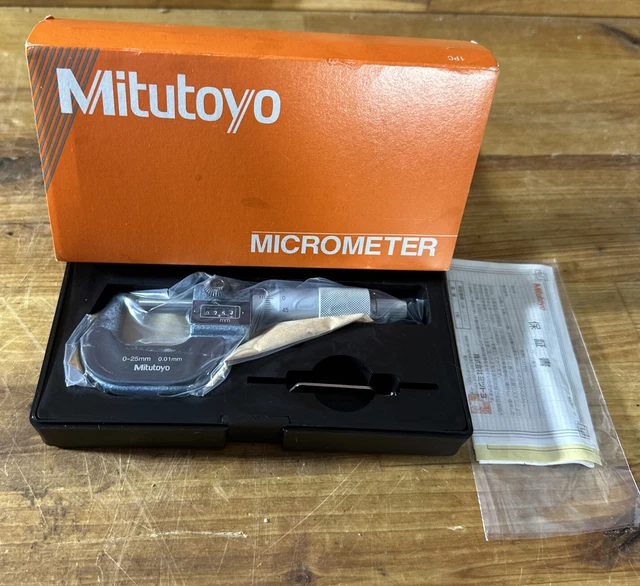 MITUTOYO MICROMETER 025MM 0.01mm Metric 295115 Japan New 159.80