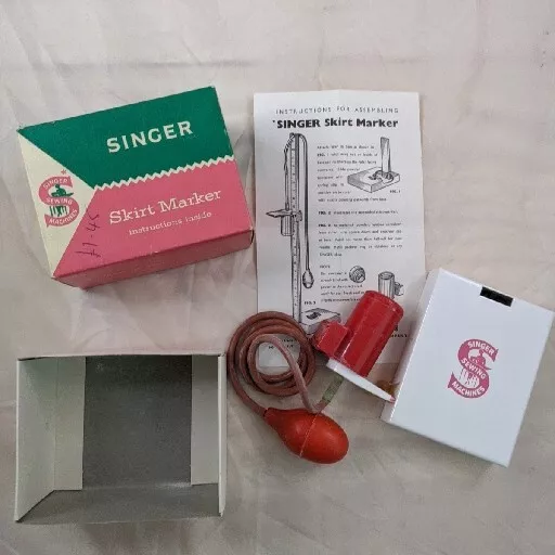 Vintage SINGER SKIRT MARKER ACCESSORY 1972 Boxed with Instructions Dressmaking