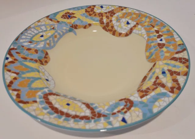 VTG Laure Japy Syracuse Rimmed Soup Bowl ~Mosaic Rim~8 3/4" ~EUC