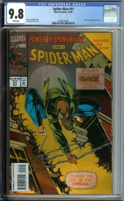 Spider-Man #51 Cgc 9.8 White Pages // Marvel Comics 1994