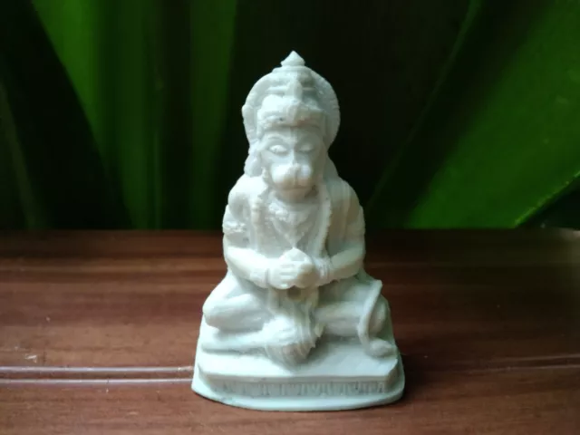 lord hanuman white pure stone statue monkey king figure birthday gift