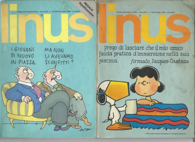 N 2 Fumetto Rivista Linus Luglio E Dicembre 1985