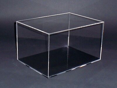 Con base nero lucido Teca Vetrinetta in plexiglass trasparente per modellini cm 30x30X H15 spessore 4mm 