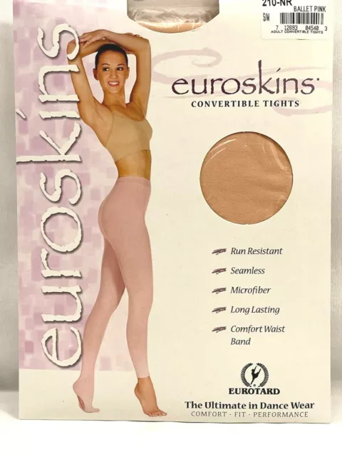 NEW Euroskins Convertible Tights #210-NR Eurotard Ballet Pink Size S/M L/XL XXL