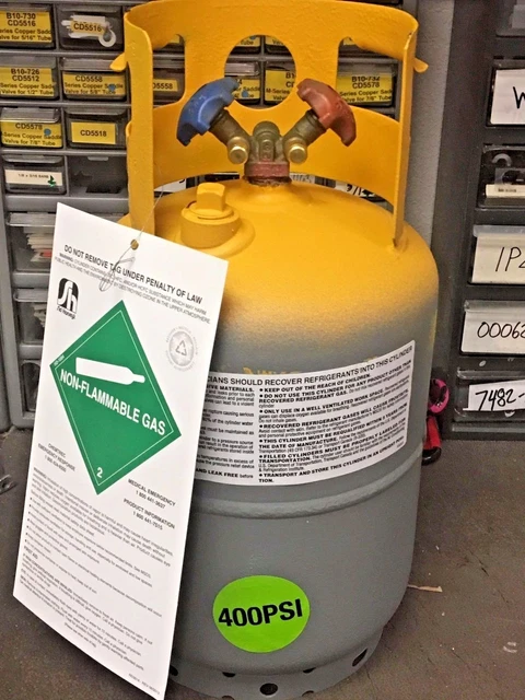 Refrigerant Recovery Tank, 30 lb. NEW, Retest 06/2022, Good For Hi PSI Refrigerant Recovery Tank, 30 lb. NEW, Retest 06/2022, Good For Hi PSI