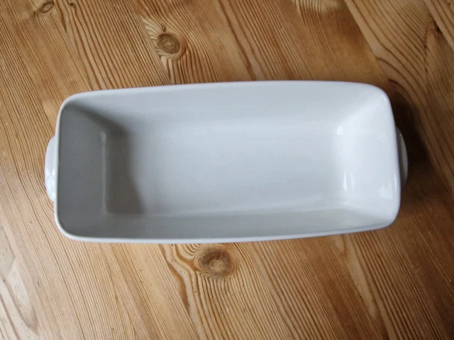 Pyrex pane/piatto da portata bianco rettangolare 11 pollici x 6 pollici - 2 pollici di profondità