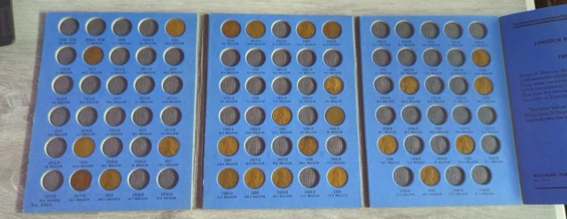 25 Coins Partial Set 1909 - 1940 Lincoln Wheat Cent Penny Album