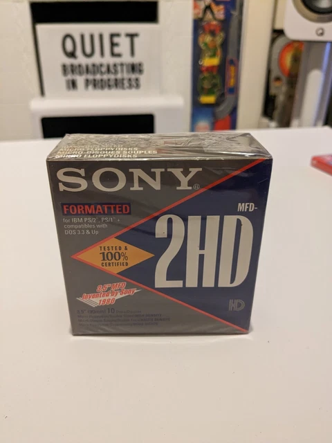 Sony Disketten - versiegelte Box mit 10 3,5" MFD 2HD - Disketten - Neu Sony Disketten - versiegelte Box mit 10 3,5" MFD 2HD - Disketten - Neu