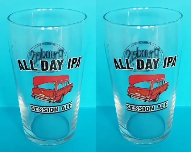 Founders All Day IPA Sessions Ale Pint Glasses (Set of 2) New