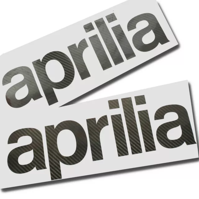 Aprilia white outline text Motorcycle graphics stickers decals x