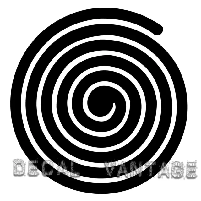 Spiral Vinyl Sticker Decal - Choose Size & Color