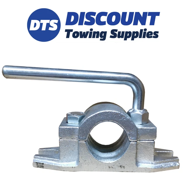 HEAVY DUTY TRAILER 48mm Bolt On Cast Clamp for Ribbed Serrated Jockey