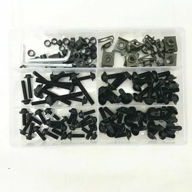 Motorcycle Fairing Bodywork Bumper Panel Screw Bolt Fastener Clips Kit 177Pcs