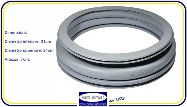 Soffietto Guarnizione Porta Oblò Lavatrice Rex Castor Zoppas Zanussi AEG 5009710