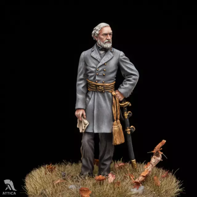 General Robert E. Lee 54mm Painted Miniature Tin Toy Soldier | Art Level