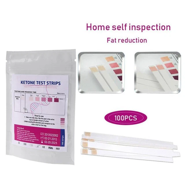 100 strips/bag urine ketone test strips keto acid ketone US O6O5