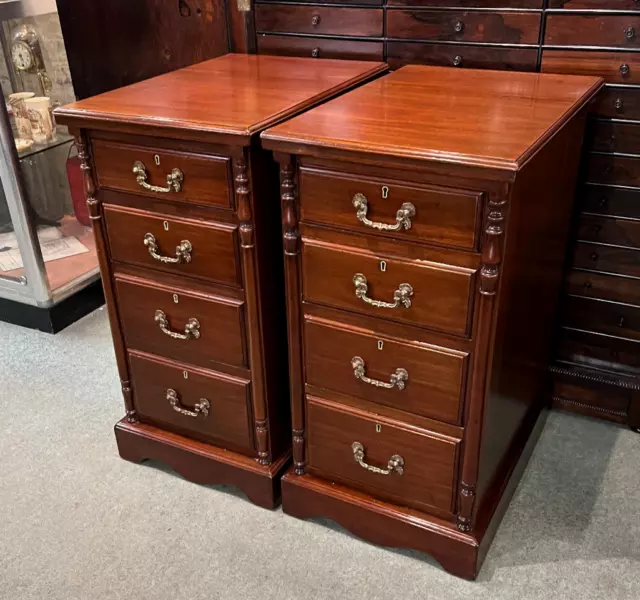 Quality Pair of Victorian Mahogany Bedside Cabinets, Antique Chests of Drawers!