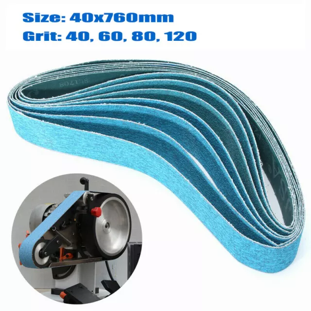 40x760mm Sanding Belts Abrasive Linishing Belt Polishing Belt 120 40 80 60  Grit