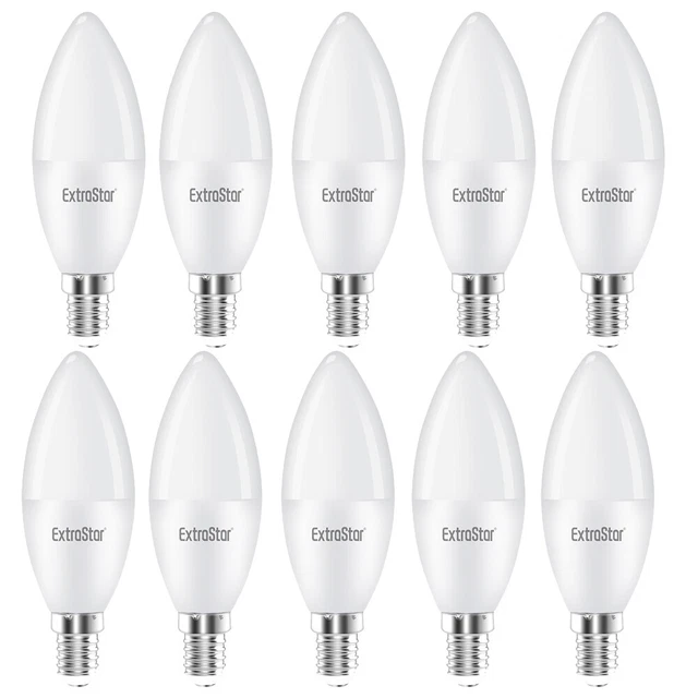 LED Candle Light Bulbs 6W SES E14 edison Screw Warm Daylight White Energy Saving