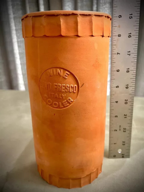 Vintage Vino 9.5"  Clay Wine Cooler  Made in Italy Terra Cotta