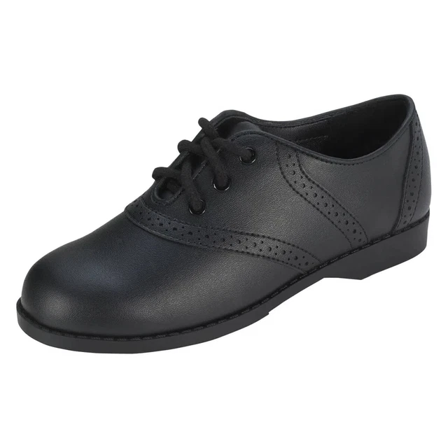 NEW SmartFit Black Saddle Shoes Girls Size 3 NIB
