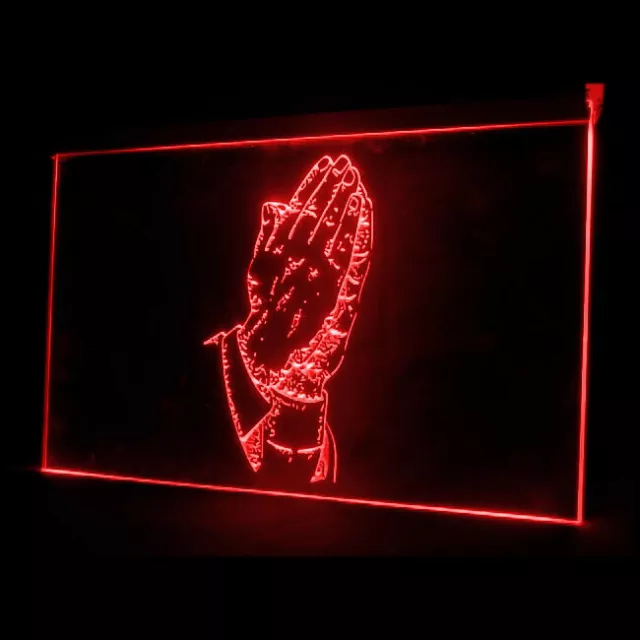 150018 Praying hands greeting Miracle Display LED Light Neon Sign