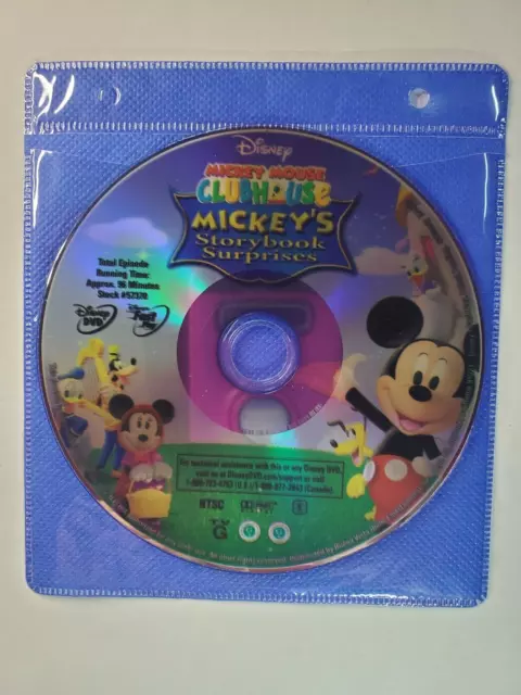MICKEY MOUSE CLUBHOUSE Mickey's Storybook Surprise Disc Only Loose DVD ...