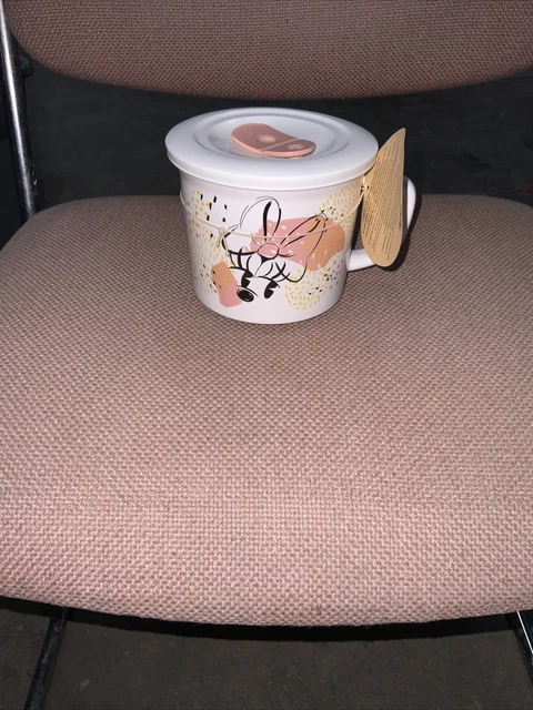 NEW CorningWare Ceramic Disney MINNIE MOUSE 20 oz MEAL MUG w/ VENTED LID