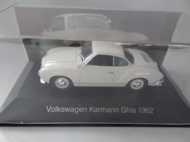 De Agostini Vw Karmann Ghia 1962 Weiss Modellauto 1:43 Sammler Modell