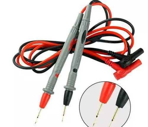 Fine Needle Point Tip Probe Test Leads Pin for Digital Multimeter Silicone