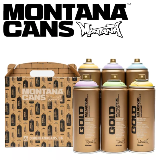Montana Dosen mehrfarbig Sprühfarbe Box Sets (6) - Satin & Matt 6x400ml Dosen
