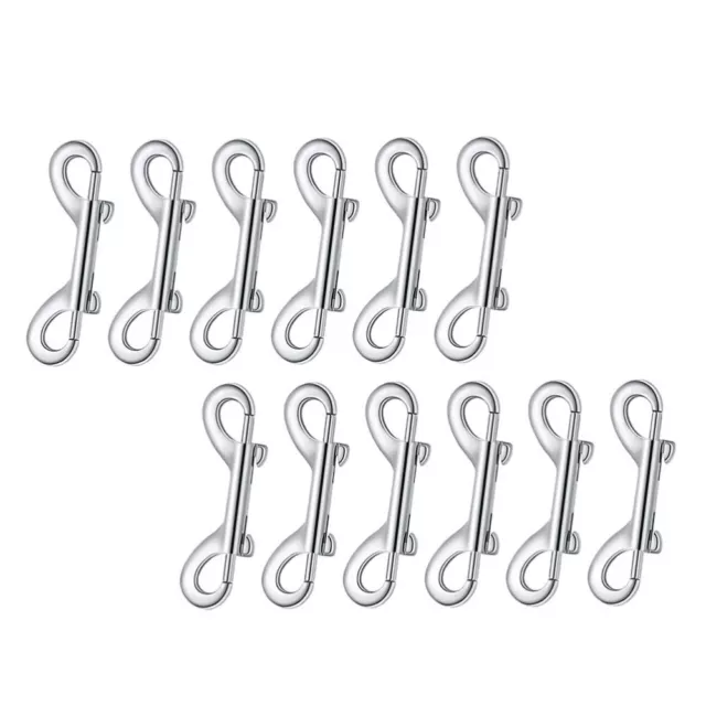 12 PCS Exercise Accessories Sliver Double-headed Hook Sports