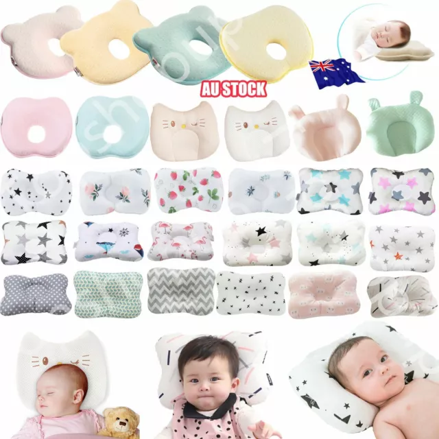 Baby Infant Newborn Prevent Flat Head Neck Syndrome Support Square Pillow