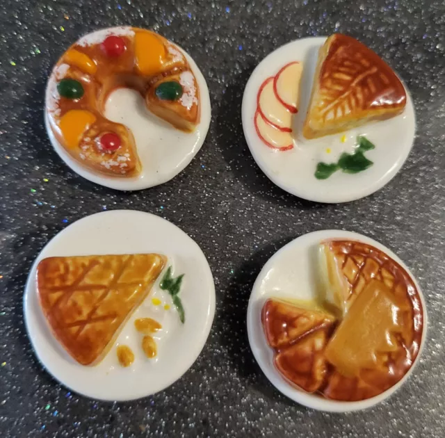 Série complète de 4 fèves Paul 2023 assiettes galettes couronne rois gâteaux