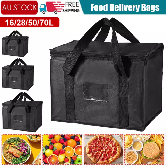 16-70L Insulated Food Delivery Bag Pizza Takeaway Thermal Bag Storage Warm Cold