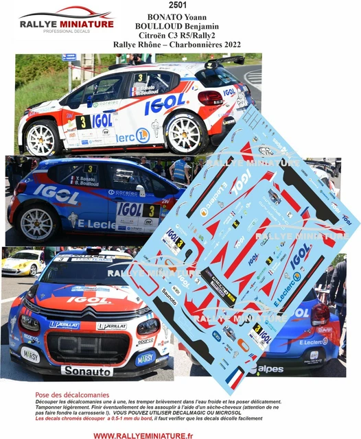 Décalcomanies 1/32 Peugeot 307 WRC - Rallye Lyon Charbonnières 2007 - Neuf