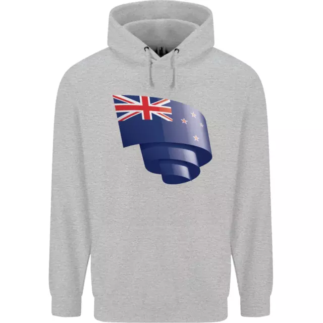 Curled New Zealand Flag Zealander Kiwi Day Mens 80% Cotton Hoodie 2