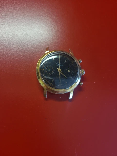 ANCIENNE MONTRE HOMME Chronograph HERMA fonctionne lire la description