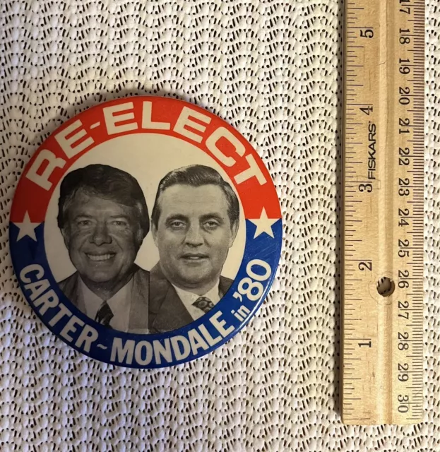 1980 Jimmy Carter/Mondale Re-Election Campaign Button