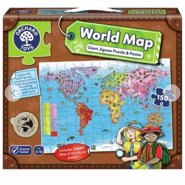 Orchard Toys World Map Jigsaw Puzzle and Poster
