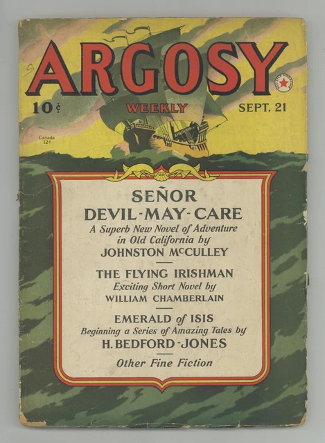 Argosy Part 4: Argosy Weekly Sep 21 1940 GD/VG 3.0