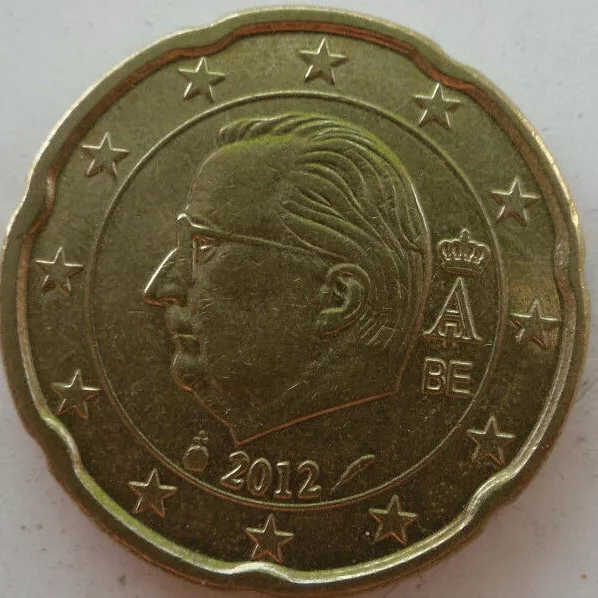 Münze 20 Cent €  Belgien 2012 Kursmünze Umlaufmünze
