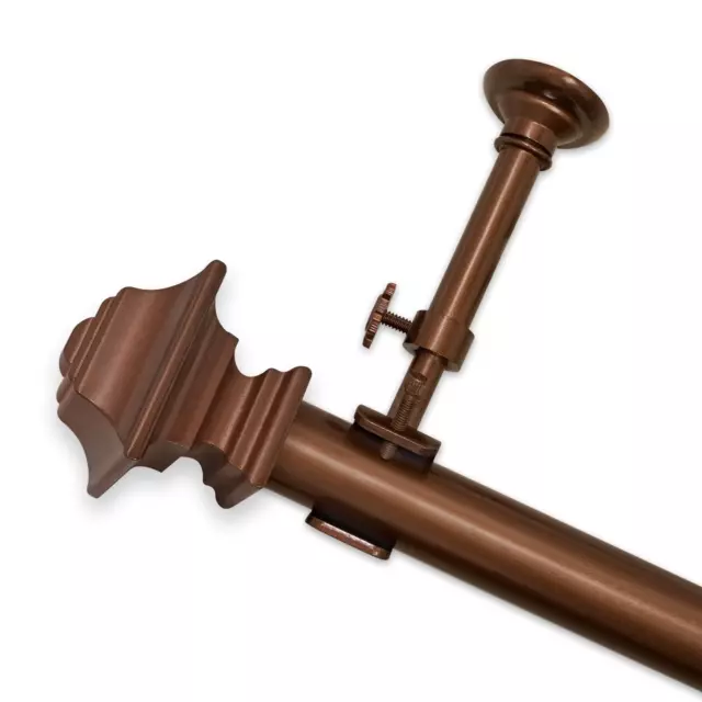 Pinnacle Optima Foray Curtain Rod Collection  16" - 240" - Brown