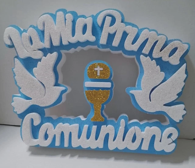 Centrotavola Calice Prima Comunione - Polistirolo 38x35x5 Cm, Personalizzabile - Foto 5