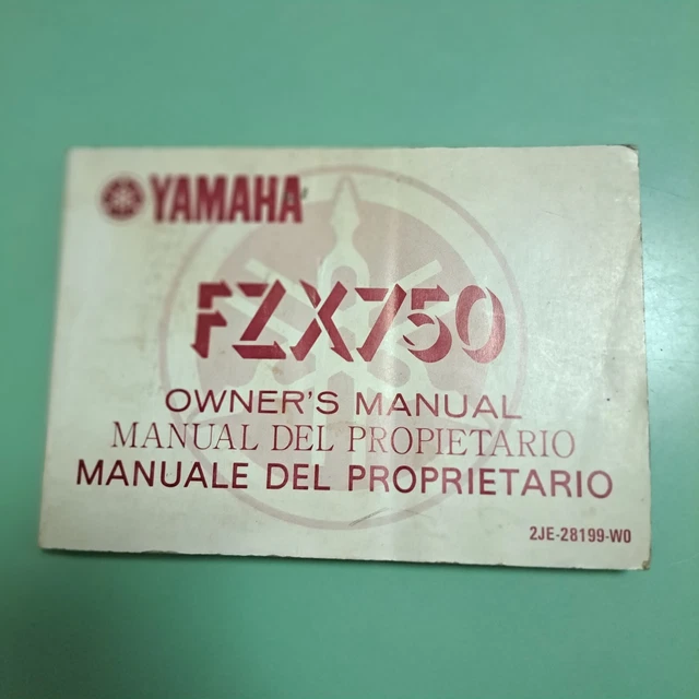 Manuale del proprietario YAMAHA FZX750 Owner's manual