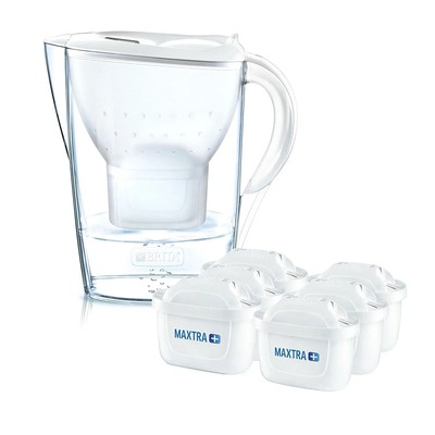 Value Pack-Nuovo di zecca. BRITA Caraffa Filtrante acqua Marella con 6 CARTUCCE MAXTRA 
